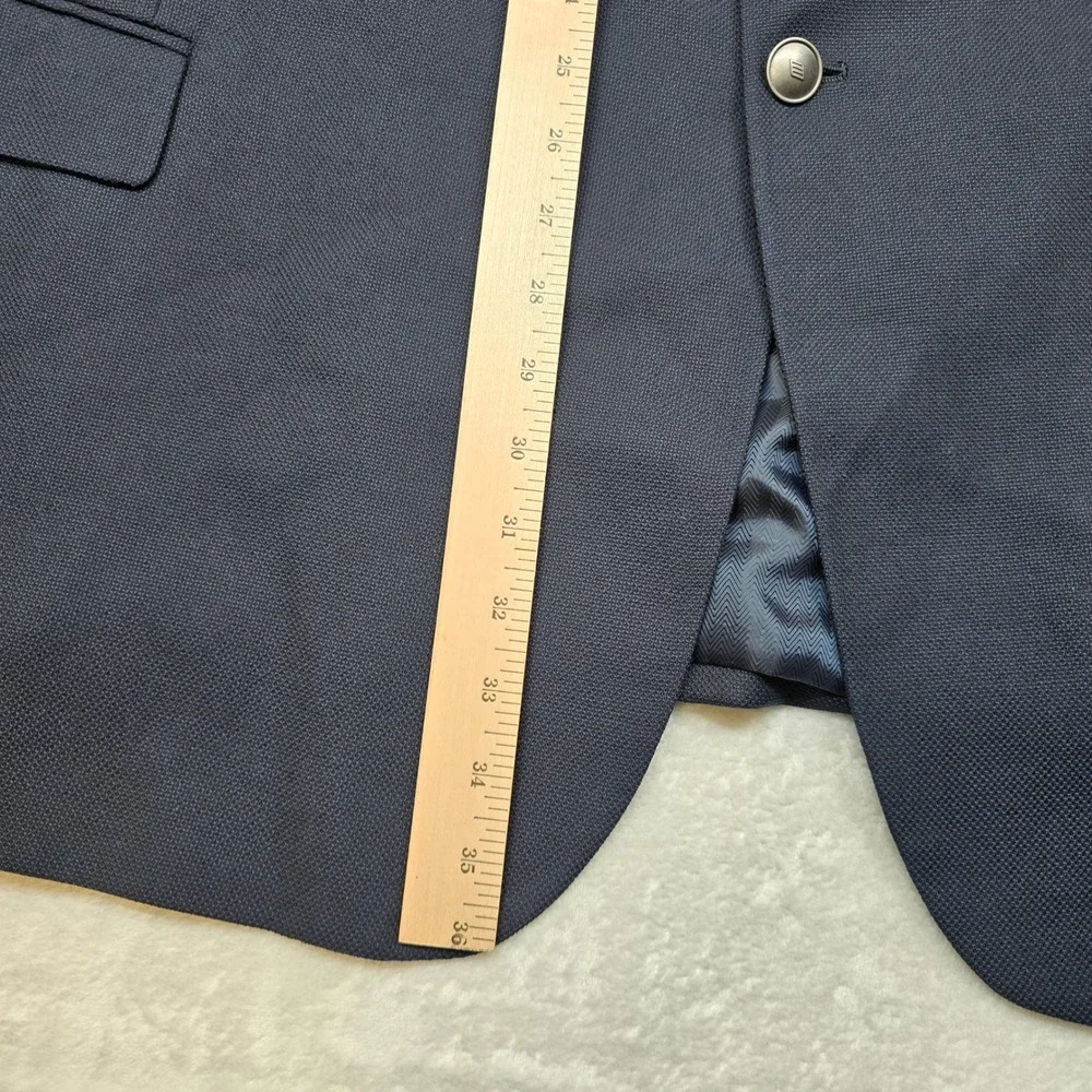 Joseph Abboud Sport Coat Mens 52L 52 Navy Blue Birdseye Blazer Exec‎ Fit Wool